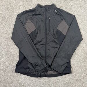 Under Armour AllSeasonGear Jacket L Black Full Zip‎ Lightweight Athletic Womens